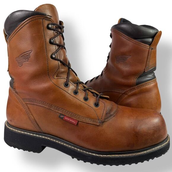 Red Wing 4208 Work Boots Steel Toe Safety Brown Leather Men’s 12 EE Extra Wide - Picture 12 of 12
